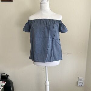 Atid Women’s M off the shoulder chambray top